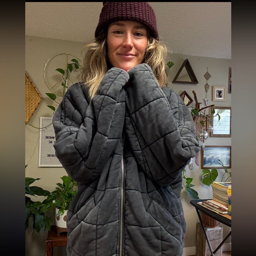 Quilted dolman coat